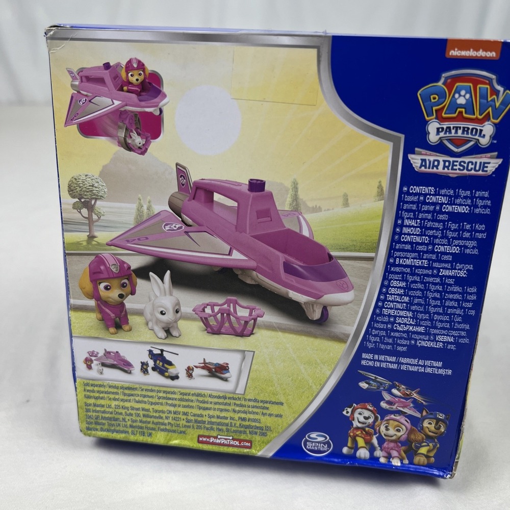 Paw Patrol Air Rescue Skye Hero Claw Jet Vehicle Figure Set Spin Master Purple